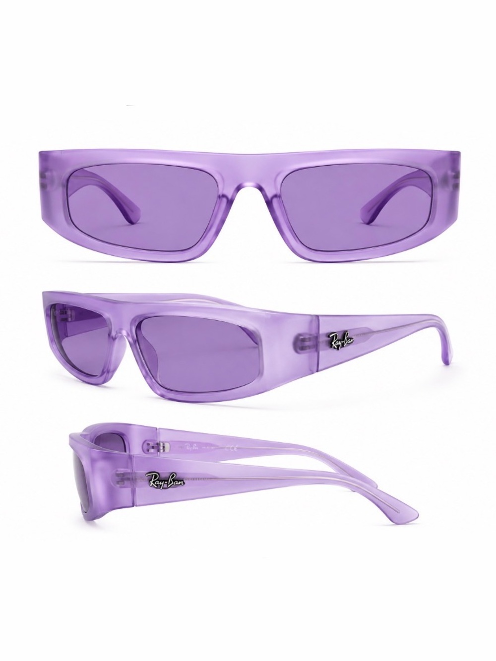 Ray-Ban Purple Rectangle Sunglasses